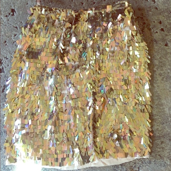 FRENCH CONNECTION  PAILETTE SEQUIN PENCIL SKIRT - Picture 1 of 6